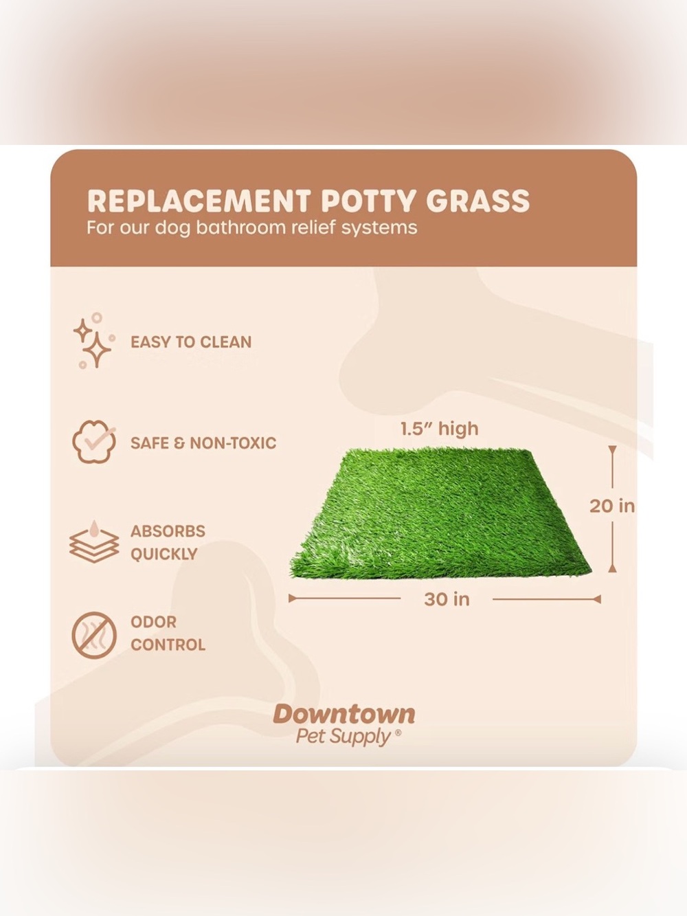 Artificial Grass Potty Pad for Dogs - 20 x 30 inches brand new sealed - Picture 2 of 2